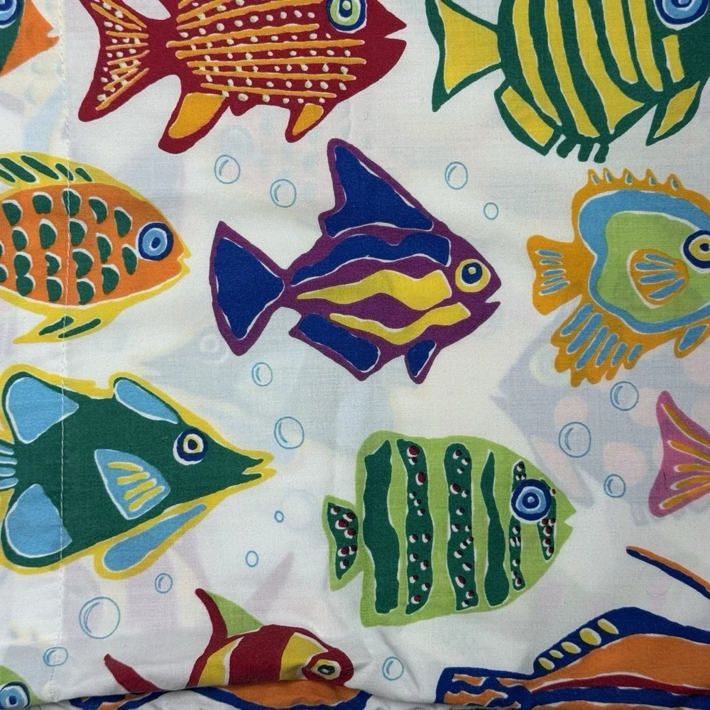 Colorful Tropical Fish Pillowcases‎ Set of 2 Coastal Y2K Art Aesthetic Neon 90's
